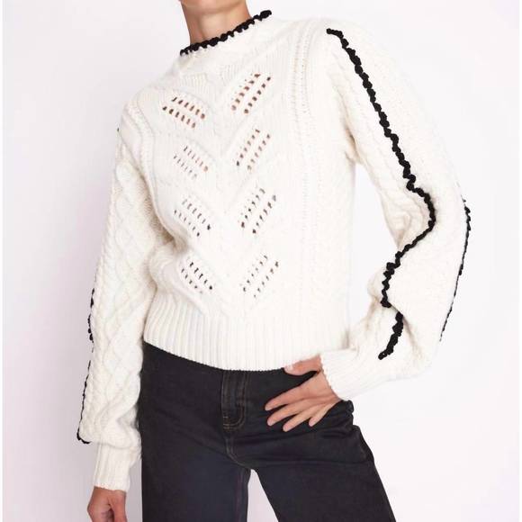 NEW BERENICE athena sweater in white - Picture 1 of 3